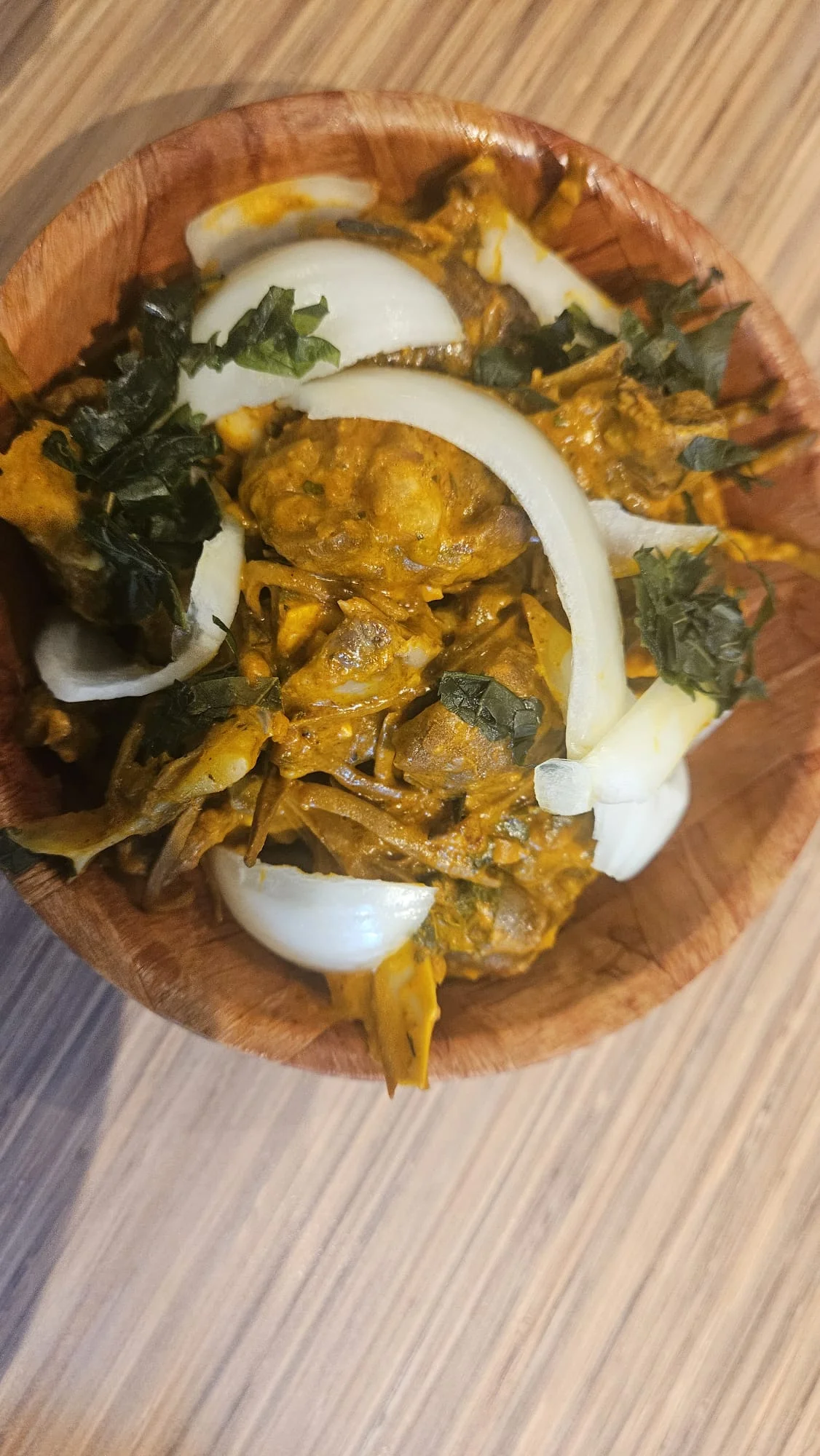 Delicious Isi Ewu (Goat Head) at Lochi Afro Nija Nigerian Restaurant in Edmonton, AB