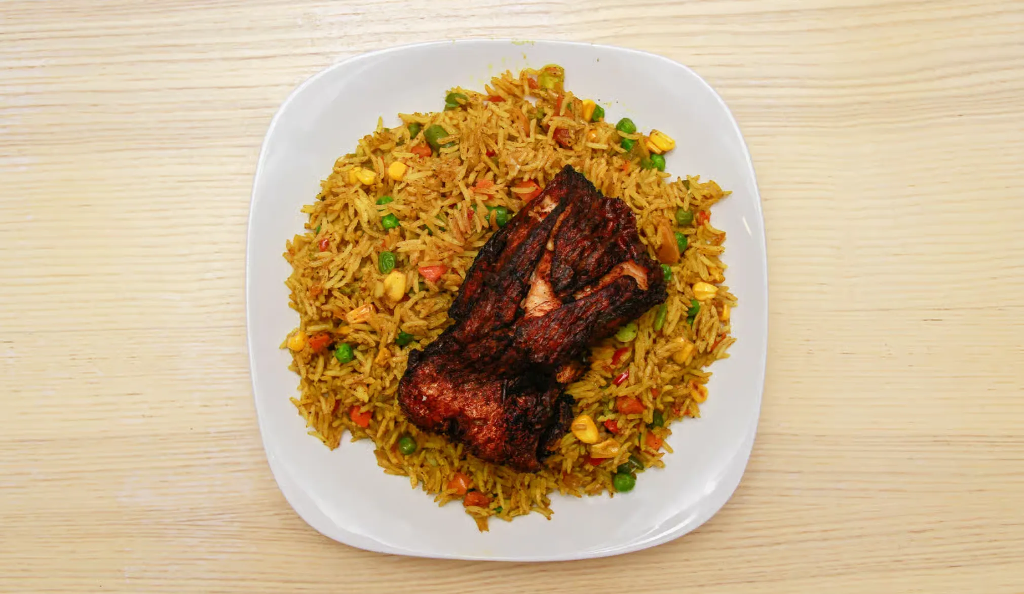 Delicious Fried Rice at Lochi Afro Nija Nigerian Restaurant in Edmonton, AB